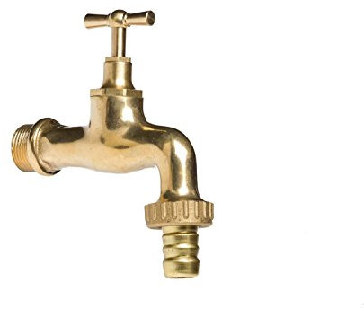 aubaho Wasserhahn Auslaufventil Messing 3/4 Zoll im antik Stil Garten Brunnen Faucet