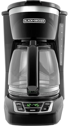 BLACK + DECKER CM1160B 12-Cup Programmable Coffee Maker, Black/Stainless Steel