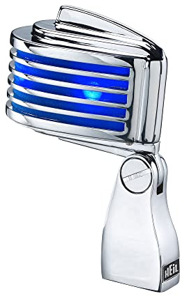 HEIL FIN-B Chrom-Mikrofon mit blauem LED-Mikrofon