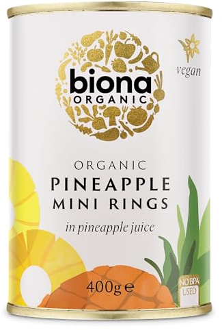 Biona Mini Pineapple rings in Pineapple juice Organic
