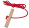 Looping-Lu Schlittenseil mit Holzgriff aus Buchenholz 1 Zugseil (Rot)