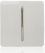Trendi ART-SS9WH - Placa frontal elevada de plástico de 1 banda de 3 vías intermedia de 240 V, sin tornillos, artístico, moderno, brillante, 10 amperios, cromado, interruptor de luz de pared, blanco