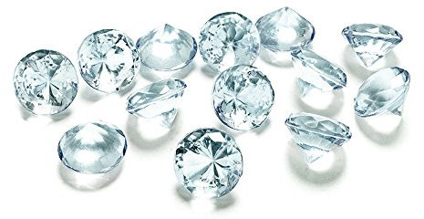 20 Diamanten Dekosteine 20mm türkis Tischdeko Hochzeit Kommunion Partydekoration