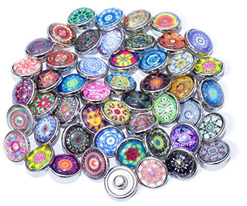 Soleebee click-button aluminium verre 12mm pression boutons femme Un groupe de 30 - exotique