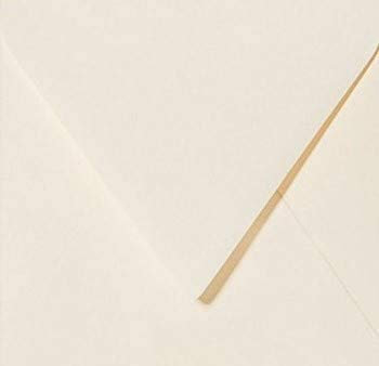 Briefumschläge24Plus 50 sehr schöne Quadratische Briefumschläge (120g) Zart Creme 160 x 160 mm 16 x 16 cm , mit Dreieckslasche