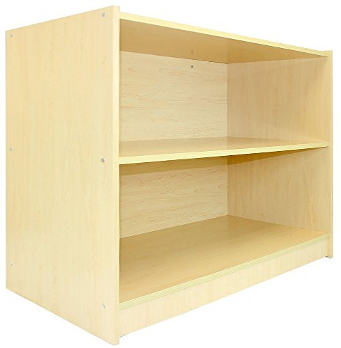 MonsterShop A1200 Shop Counter Retail Showcase Display Cabinet, Maple, 120cm x 90cm x 60cm