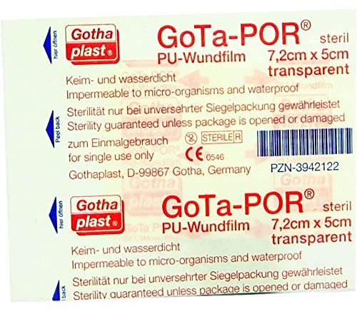 GOTA-POR PU Wundfilm 7,2x5 cm steril Pflaster 1 St