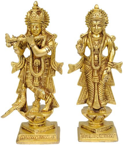 Exotic India Radha Krishna – Messing Statue
