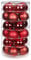 24 Christbaumkugeln Glas 6cm // Weihnachtskugeln Baumkugeln Baumschmuck Weihnachtsdeko Kugeln Glaskugeln Dose, Farbe:Ruby Red (Bordeaux - rot)