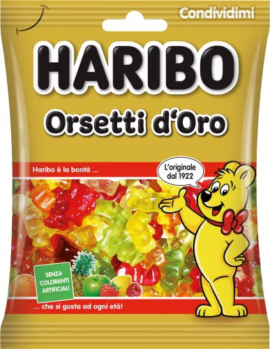 Haribo Orsetti D'Oro, Caramelle Gommose, Gusto Frutta, Ideali per Feste e Dolci Momenti di Relax - 175gr