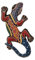 Woru Deko-Gekko FIRE FLAMES, Holz, Wandschmuck, wahlweise verschiedene Größen, von Klein bis Groß, Wand-Deko, (30 cm)