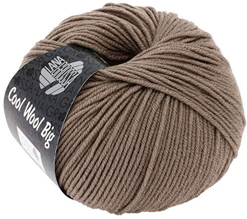 LANA GROSSA Cool Wool Big | Extrafeine Merinowolle waschmaschinenfest und filzfrei | Handstrickgarn aus 100% Schurwolle (Merino) | 50g Wolle zum Stricken & Häkeln | 120m Garn FB 686
