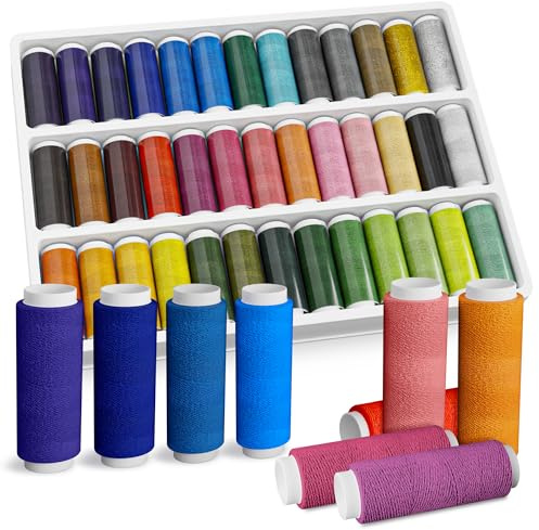 Luxbon 39 Spulen Nähgarn Polyester Nähset Nähen Quilten Multi Farben 200 Yard Sewing Thread DIY