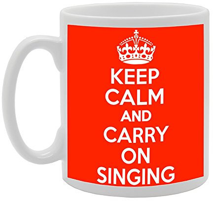 MG1034 Mug en céramique Motif Keep Calm And Carry On Singing
