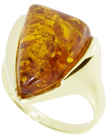 InCollections Damen-Ring 333/000 Gold mit Bernstein Größe 64 (20.4) 461A171676L100