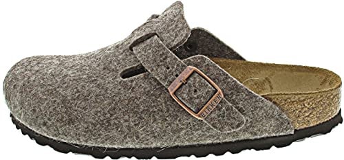 Birkenstock Men's Boston Cocoa Wool Clogs 42 (Narrow)
