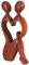GURU SHOP Holzfigur, Statue, Deko Objekt Feng Shui 30 cm - Liebe/Dunkelbraun, Dekoobjekte