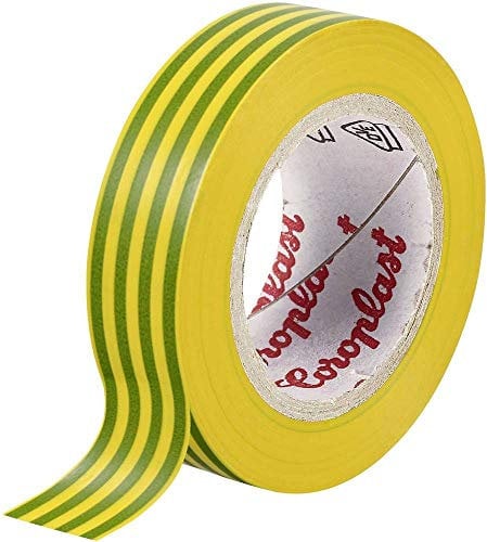 Coroplast 302 302-10-19GN/YE Isolierband Gruen, Gelb (L x B) 10m x 19mm, 3 Stück