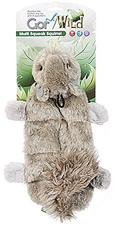 Gor Pets Soft Dog Toy Plush Wild Multi-Squeak Squirrel