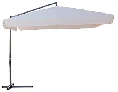 Linea Garden Friend o850007, sombrilla, 3 x 3 x 3 MT, Brazo Lateral, Blanco