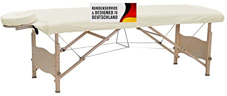 Promafit Spannbezug Für Massageliege Aus Baumwolle Set (5tlg.) Inklusive 4X Bezug Für Die Kopfstütze - Liegenbezug Für Massagebank Und Nackenkissen (OHNE Decke)