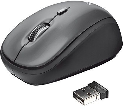 Trust Yvi Mouse Wireless, Grigio