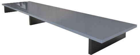 Vladon TV-Aufsatz Game, Made in Germany, Aufsatz für TV-Boards zur Erhöhung, Weiß matt/Grau Hochglanz (138,5 x 9,5 x 34,5 cm)