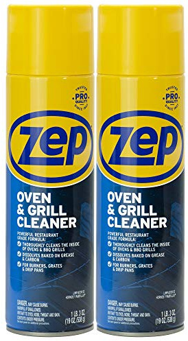 Zep Heavy-Duty Oven and Grill Cleaner - 19 oz (Case of 2) ZUOVGR19 - Dissolves Grease on Contact, on Burners, Grates and Drip Pans