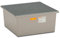 CEMO 7868 GFK-Auffangwanne mit verzinktem Gitterrost, grau, 210 L