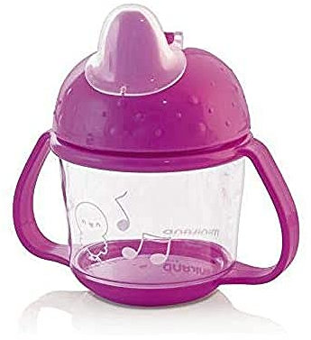Miniland Trainy - Vaso con boquilla 170 ml, color rosa