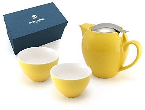 ZEROJAPAN Geschenkset für 4 Personen & Teetasse breit für 2 Personen Gelber Pfeffer ZG-003 YP (Japan Import)
