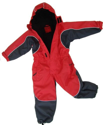 MAYLYNN Kuscheliger Schneeanzug Skianzug rot atmungsaktiv und wasserdicht 5000mm, Größe:98