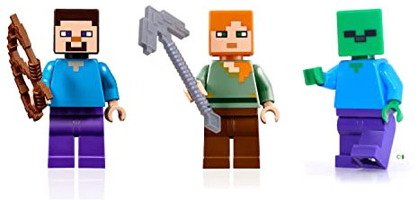 LEGO Minecraft Combo Pack - Steve, Alex, and Zombie Minifigures