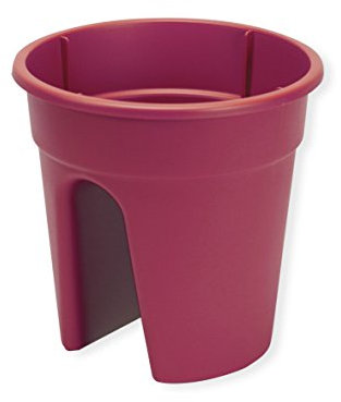 KHW Blumentopf 34142 Flowerclip, 6 Liter, Ø 27 x 27,5 cm, brombeer (1 Stück)