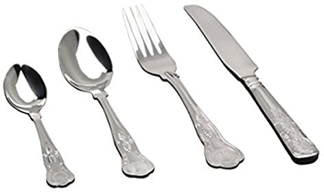 Genware TES-KG 18/0 Stainless Steel Kings Pattern Teaspoon, Pack of 12