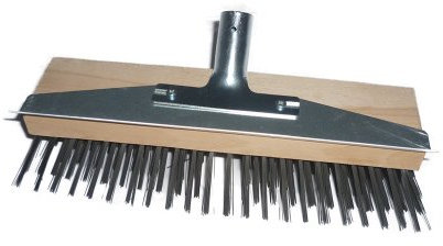 Drahtbesen 30 cm mit Schabekante, 28 mm Metallhalter, Schneebesen, Kratzbesen, Laubbesen