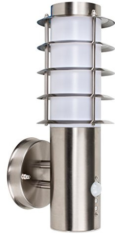 MiniSun | Modern Stainless Steel Wall Lantern with PIR Motion Sensor | Outdoor Wall Lights, Home Décor & Improvement Essential