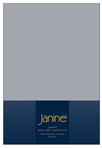 Janine Spannbettlaken Elastic 5002, Gr. 100x200 cm, Fb. 28 Platin, Elastic-Jersey