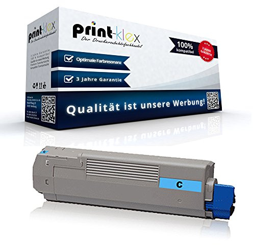 Print-Klex Tonerkartusche kompatibel mit Oki MC 760 DN MC 760 dnf MC 760 dnfax MC 760 dnvfax MC 760 Series MC 770 DN MC 770 dnf 45396303 Cyan Blau - Office Line Serie