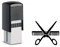 Bonuskartenstempel FRISEUR - Stempel 10 x 10 mm