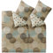 CelinaTex Touchme Biber Bettwäsche 135 x 200 cm 4teilig Baumwolle Bettbezug Frauke Punkte beige braun türkis