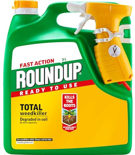 Roundup Fast Action Weedkiller, Ready to Use, Manual Spray, 3 Litre
