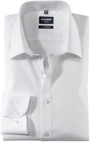 OLYMP Slim Hemd Langarm m Long Kent Kragen [Textilien], 38, Farbe: 01 Weiß