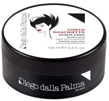 Diego dalla Palma | CORTOMASCHIETTO - AQUA CERA MODELLANTE, Cera Capelli per Capelli Scolpiti e Definiti, Effetto Naturale Invisibile, per Capelli Corti, 100ml