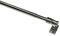 GARDINIA Caféhausstange California, Scheibenstange, Befestigung am Fenster, Zum Schrauben, Träger kürzbar, Ausziehbar: 75-135 cm, Ø 12 mm, Metall/Kunststoff, Chrom