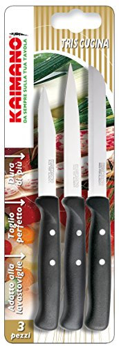 Kaimano KPM030903N Premium Set di Cucina, Acciaio Inossidabile, Nero, 3 unità