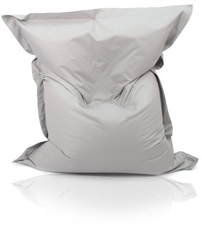 Kinzler S-10137/29 XXL Riesensitzsack, 140x180 cm, neue Styroporkügelchen, Sitzsack Outdoor Indoor, in vielen verschiedenen Farben, mit Innensack, grau