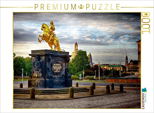 CALVENDO Puzzle Denkmal Goldener Reiter Dresden 1000 Teile Lege-Größe 64 x 48 cm Foto-Puzzle Bild von Dirk Meutzner CALVENDO