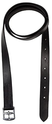 Steigbügelriemen, Leder schwarz Pony