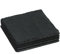 The Just Slate Company Square Slate Coasters, Rubber, Black, 11cm x 11cm